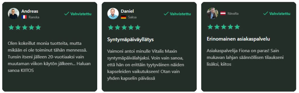 Vitalis Max kokemuksia
